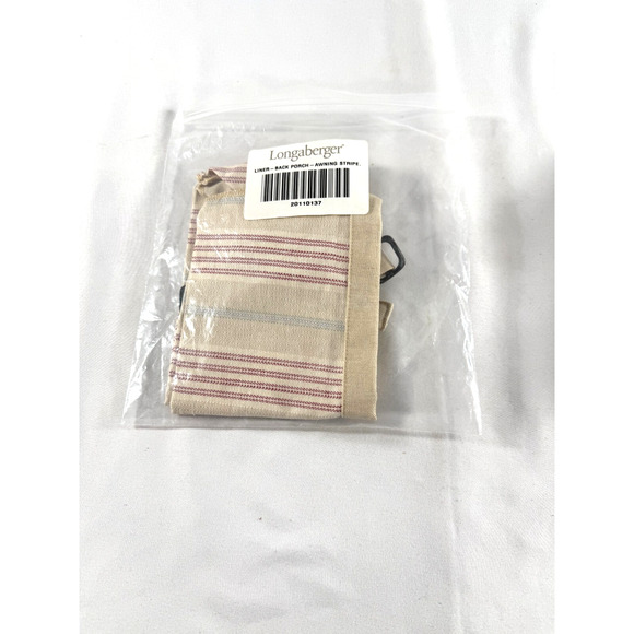 Longaberger Back Porch Basket Awning Stripe Fabric Liner 20110137 - Picture 1 of 2